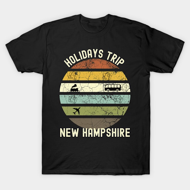 Holidays Trip To New Hampshire, Family Trip To New Hampshire, Road Trip to New Hampshire, Family Reunion in New Hampshire, Holidays in New T-Shirt by DivShot 